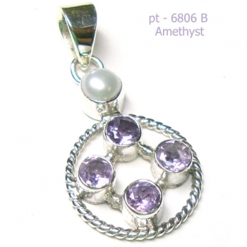Freshwater pearls best selling 925 sterling silver gemstone fashion pendant